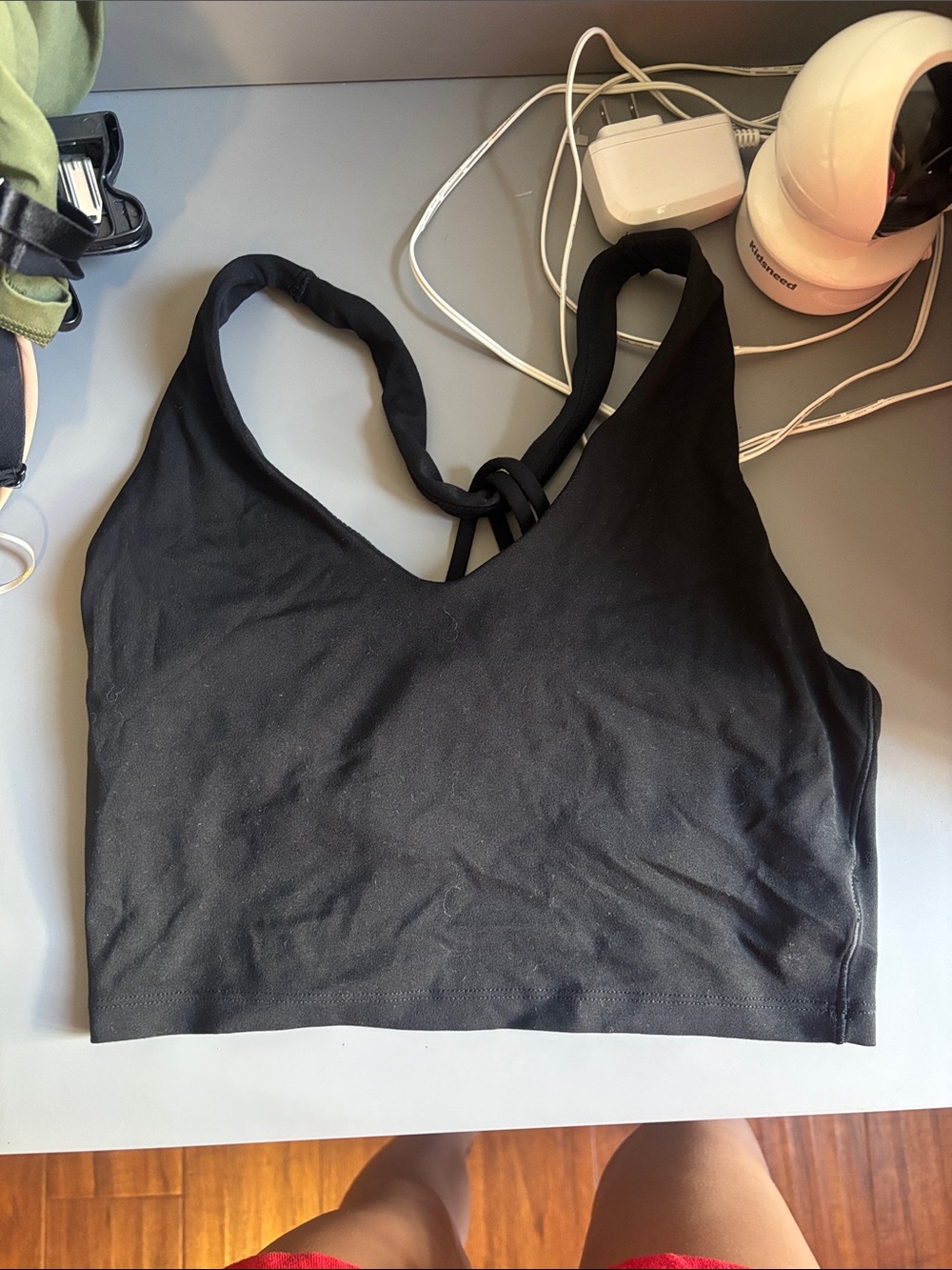 aerie Black V-Neck Sports Bra